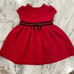 Red cap sleeve toddler dress